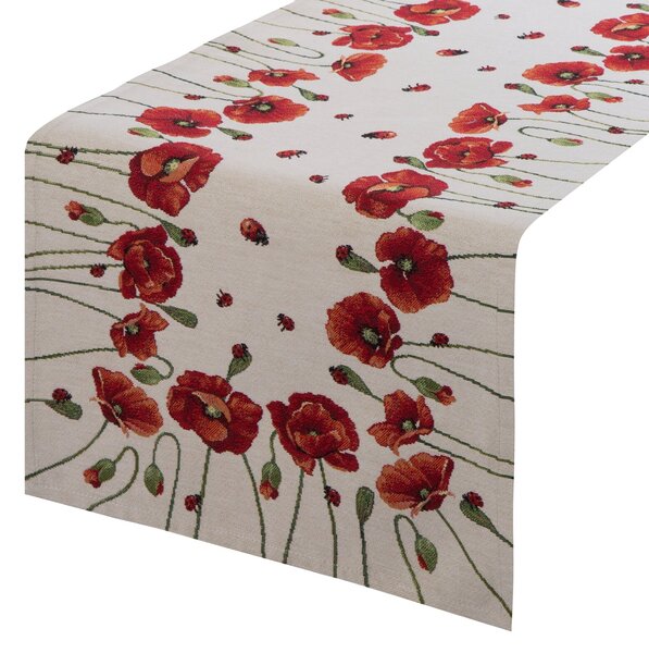 GOBELÍNOVÝ BEHÚŇ NA STÔL PAPAVER 40X100 CM KVETY