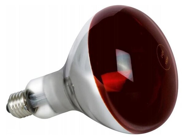 BERGE Infračervená žiarovka 150W E27 r125 červená sliepka