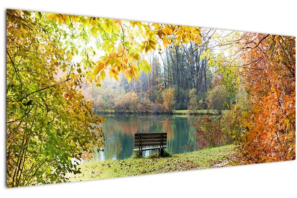Obraz rybníka (120x50 cm)