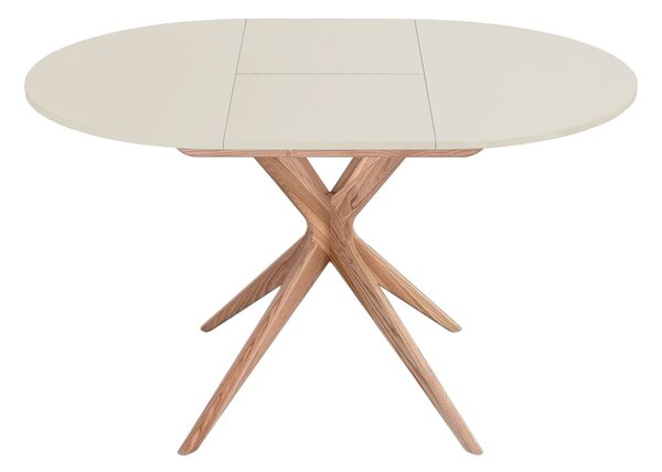 Okrúhly rozkladací jedálenský stôl s prídavnou doskou ø 90 cm Jubi – Ragaba