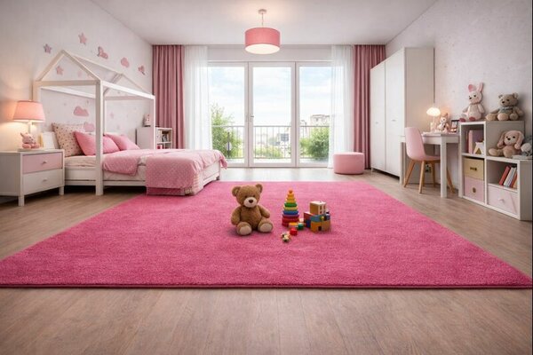 Vopi , Kusový koberec Eton ružový 11, 57x120, ružová, chodba / predsieň