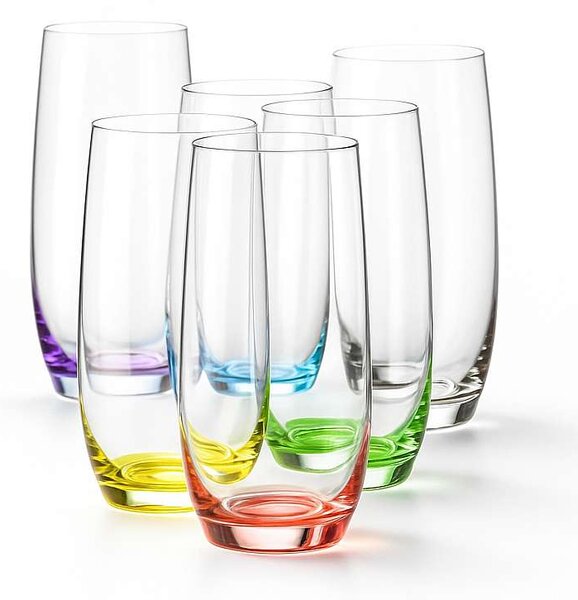 Crystalex Farebné poháre Club Rainbow 350 ml 6 ks