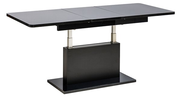 Rozkladací konferenčný / jedálenský stôl Opti 2v1 čierny