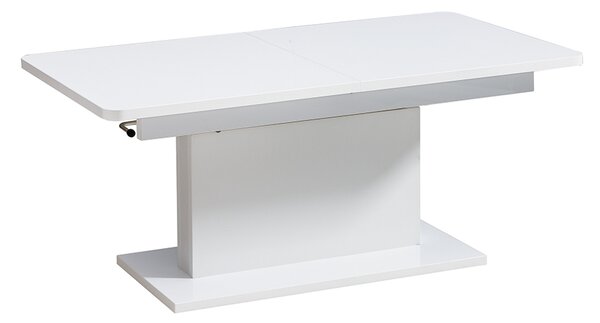 Rozkladací konferenčný / jedálenský stôl Opti 2v1 126-168x70 - biela