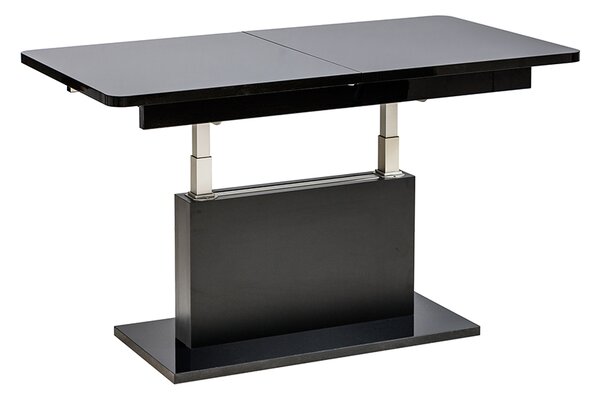 Rozkladací konferenčný / jedálenský stôl Opti 2v1 126-168x70 - čierny