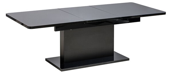 Rozkladací konferenčný / jedálenský stôl Opti 2v1 126-168x70 - čierny