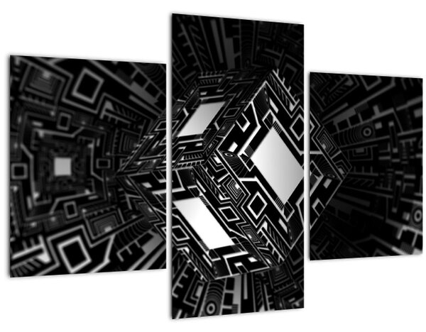 Obraz abstraktné kocky (90x60 cm)