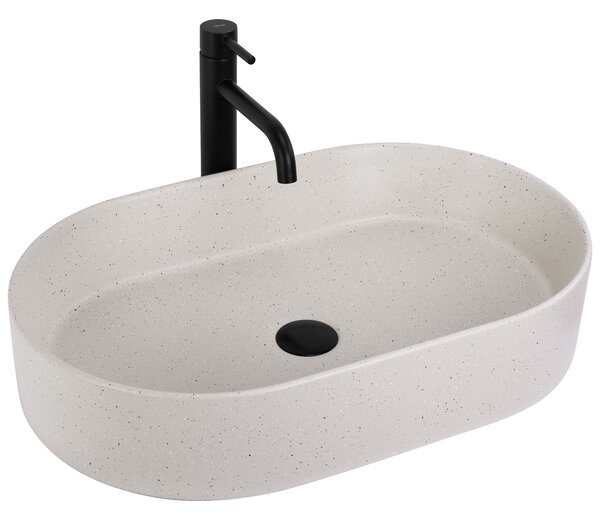 Rea Nadia, umývadlo na dosku 610x385x120 mm, imitácia kameňa, REA-U7341