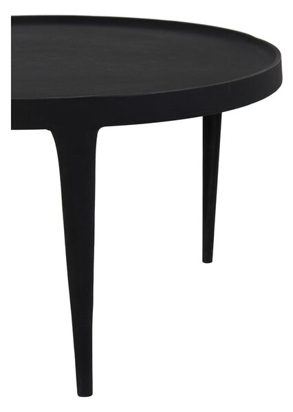 Čierne okrúhle konferenčné stolíky v súprave 2 ks ø 75 cm Tobias – Light & Living