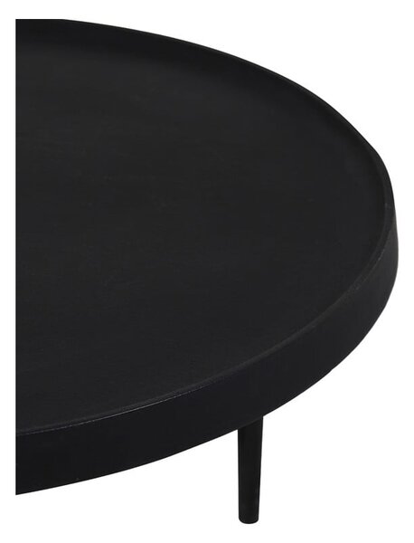 Čierne okrúhle konferenčné stolíky v súprave 2 ks ø 75 cm Tobias – Light & Living