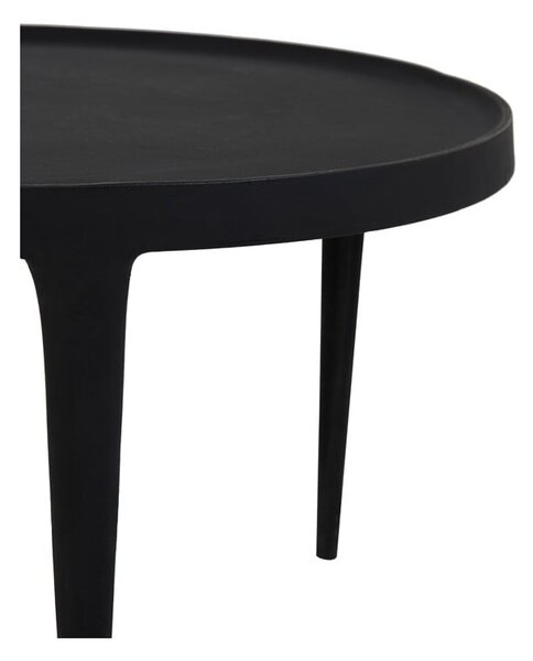 Čierne okrúhle konferenčné stolíky v súprave 2 ks ø 75 cm Tobias – Light & Living