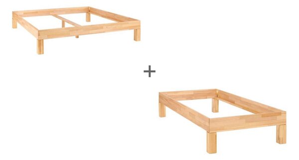 RODINNÁ POSTEĽ, 270/200 cm, jadrový buk MID.YOU - Postele, Online Only