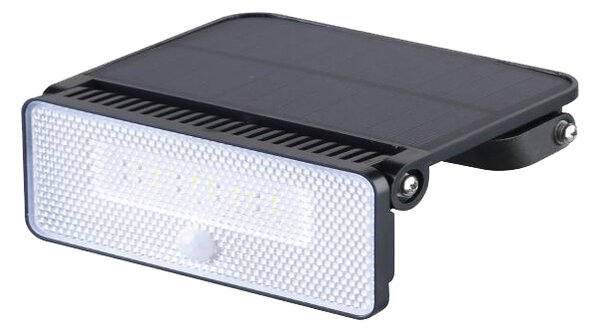 ACA Lighting LED solárny reflektor so senzorom pohybu STORM 8W/4000K/1000Lm/IP54/Li-on 3,7V/2Ah