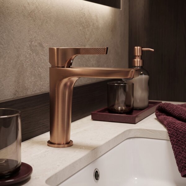 Umývadlová batéria PREMIUM REA Maxim Brush Copper Low