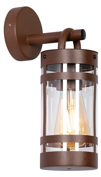 Priemyselná vonkajšia nástenná lampa hrdzavohnedá IP44 - Ruben