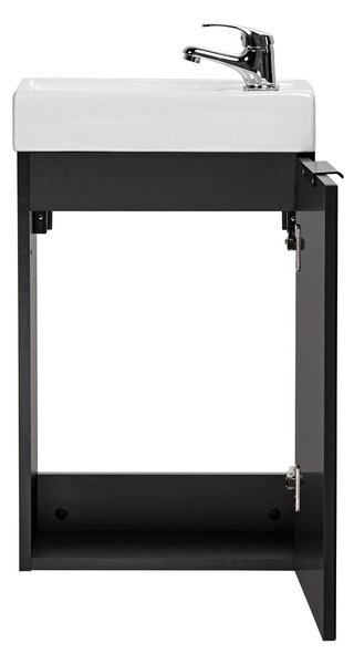 Kúpeľňová skrinka s umývadlom ADEL Black U40/1 | 40 cm