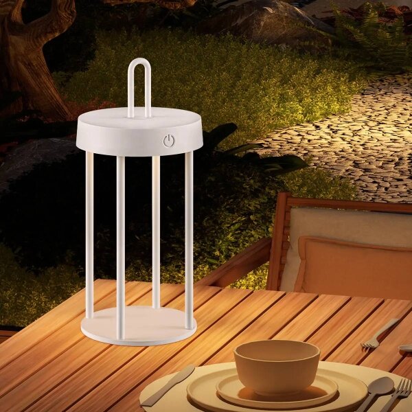 LED Stmievateľná vonkajšia nabíjateľná dotyková stolová lampa GENTLE LED/1,5W/3,7V 3000 mAh IP44 biela