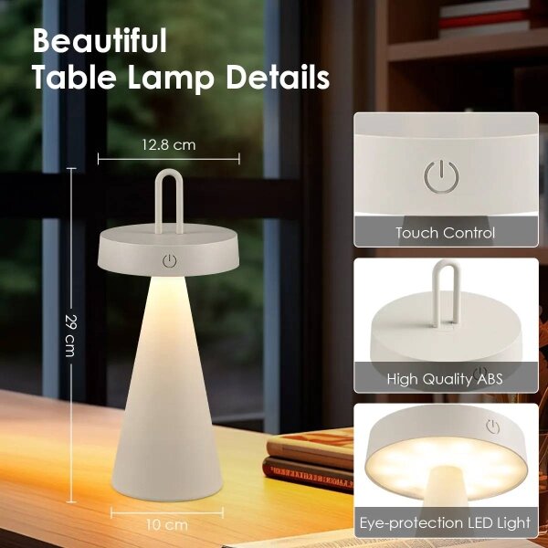 Stmievateľná vonkajšia nabíjateľná dotyková stolová LED lampa HALO LED/1,5W/3,7V 3000 mAh IP44 šedá
