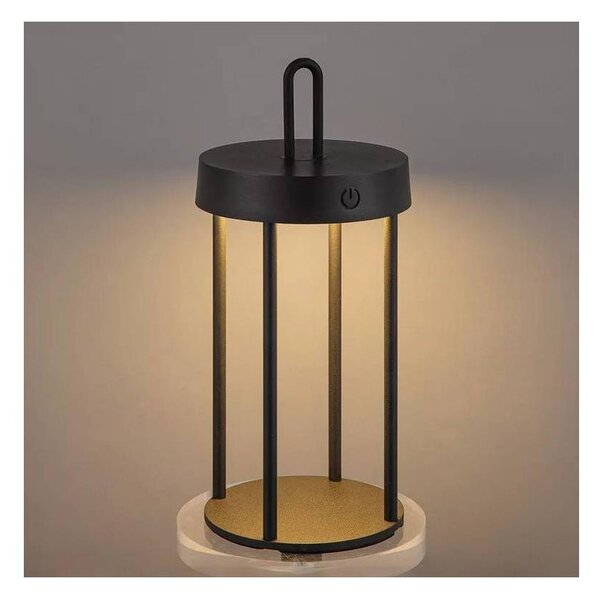 LED stmievateľná vonkajšia dobíjateľná dotyková stolná lampa GENTLE LED/1,5W/3,7V 3000 mAh IP44 čierna