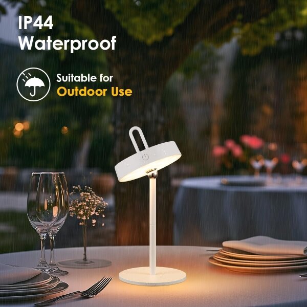 LED stmievateľná vonkajšia nabíjateľná dotyková stolná lampa GENTLE LED/1,5W/3,7V 3000 mAh IP44 biela