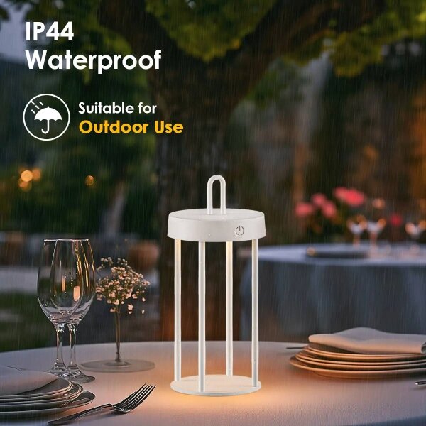 LED Stmievateľná vonkajšia nabíjateľná dotyková stolová lampa GENTLE LED/1,5W/3,7V 3000 mAh IP44 biela