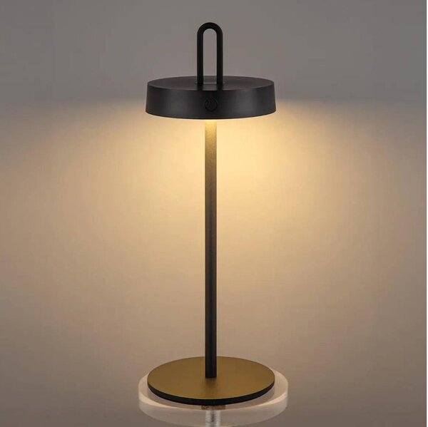 LED stmievateľná vonkajšia nabíjateľná dotyková stolná lampa SHINE LED/1,5W/3,7V 3000 mAh IP44 čierna