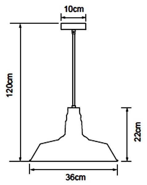 Aigostar - LED luster na lanku 1xE27/60W/230V pr. 36 cm čierna