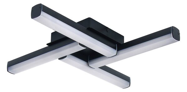 Rabalux LED kúpeľňové stropné prisadené svietidlo Evan 18W | 1750lm | 4000K | IP44 - čierne