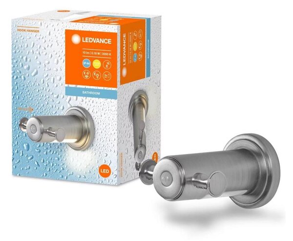 Ledvance - Kúpeľňový nástenný vešiak s LED podsvietením IP44 3xAAA