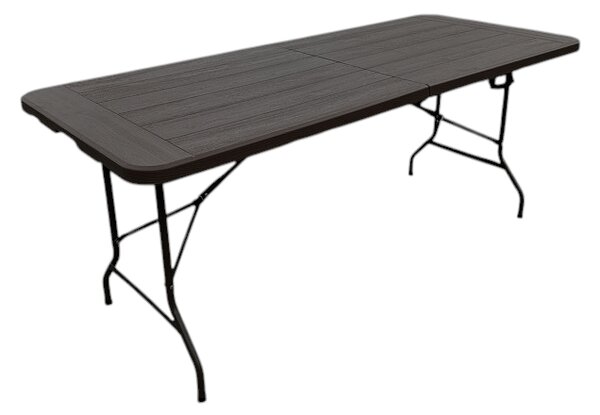 TENTino Skladací stôl IMITÁCIA DREVA 180x76 cm POLENÝ