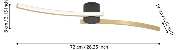 Eglo 901215 - LED Stropné svietidlo AIETA LED/12W/230V 4000K zlatá