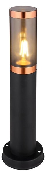 Globo 3158BC - Vonkajšia lampa BOSTON 1xE27/23W/230V IP44 45 cm čierna/meď