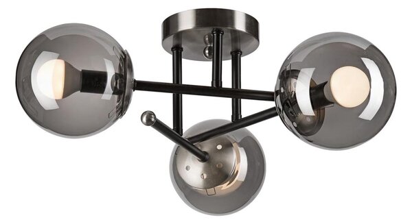 Prisadený luster MALENA 3xE14/5W/230V čierna/dymová