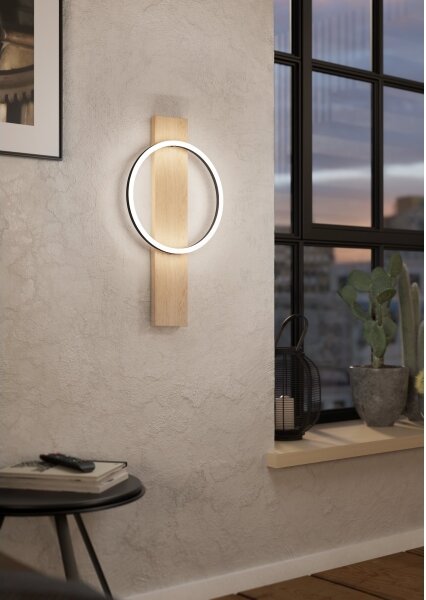 Eglo 901715 - LED Nástenné svietidlo BOYAL LED/12W/230V 3000K béžová/čierna