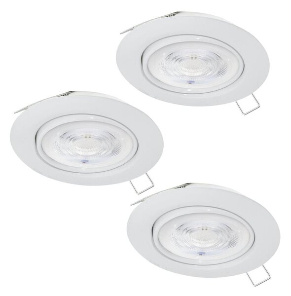 Eglo 901756 - SADA 3x LED Podhľadové svietidlo FAVAZZINA 1xGU10/4W/230V biela