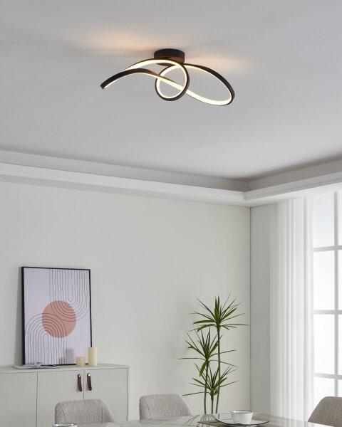 Eglo 901158-LED RGBW Stmievateľné stropné svietidlo CALAROSSA-Z LED/22W/230V čierna