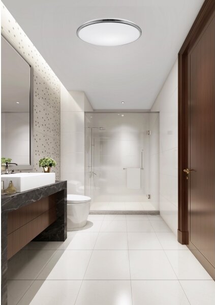 Top Light -LED Kúpeľ. stropné svietidlo SILVER LED/18W/230V IP44 pr. 34 cm chróm