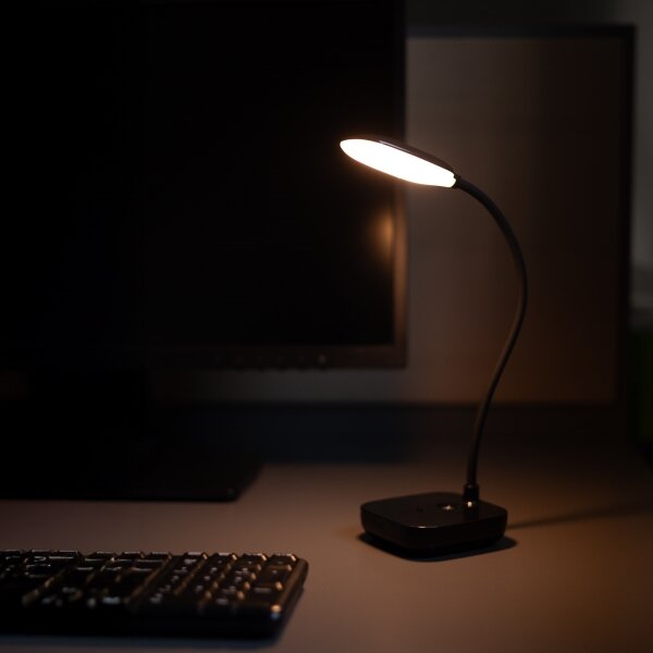 Zuma Line 1961-BK-LED Nabíjacia stolná lampa LED/7W/1200mAh 3000/4500/6000K čierna