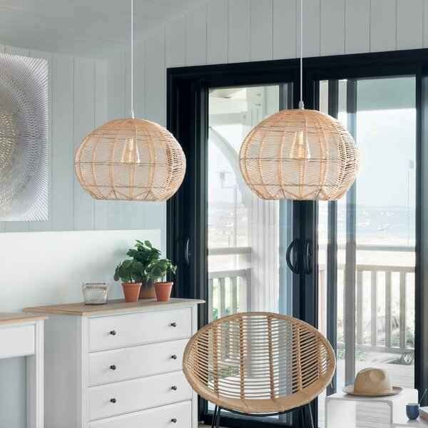 Atmosphera - Luster na lanku KITA 1xE27/40W/230V ratan