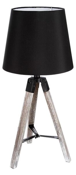 Atmosphera - Stolná lampa RUNO 1xE27/25W/230V drevo/čierna