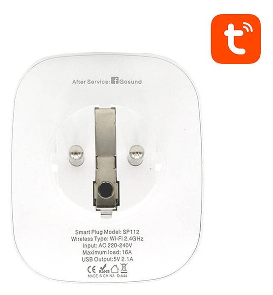 Gosund SP112 – inteligentná WiFi zásuvka 16 A + 2× USB