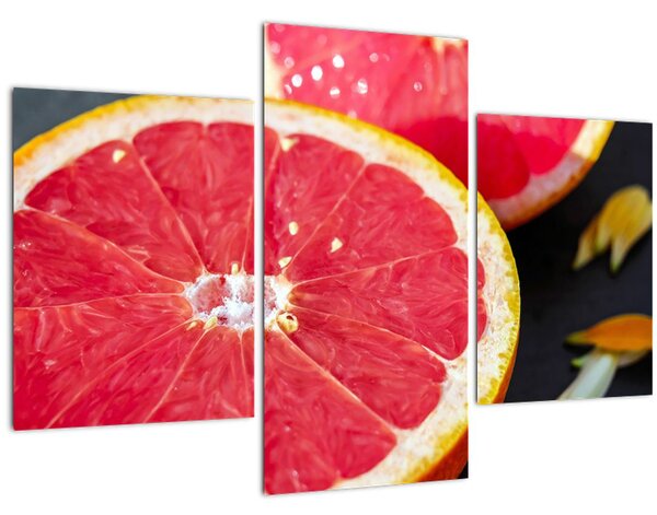 Obraz rozkrojených grapefruitov (90x60 cm)