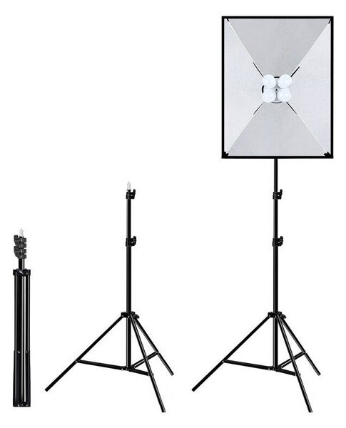 Puluz Štúdiová sada Puluz: softbox 50 × 70 cm, statív, 4 ks LED žiaroviek PU5071EU