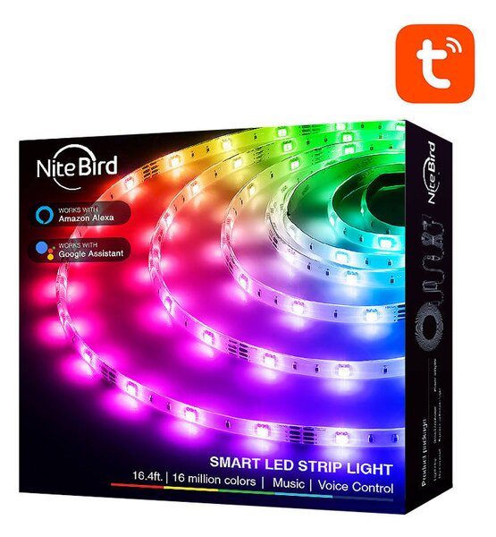 Inteligentný WiFi RGB LED svetelný pás NiteBird SL3 (2x5 m), Tuya