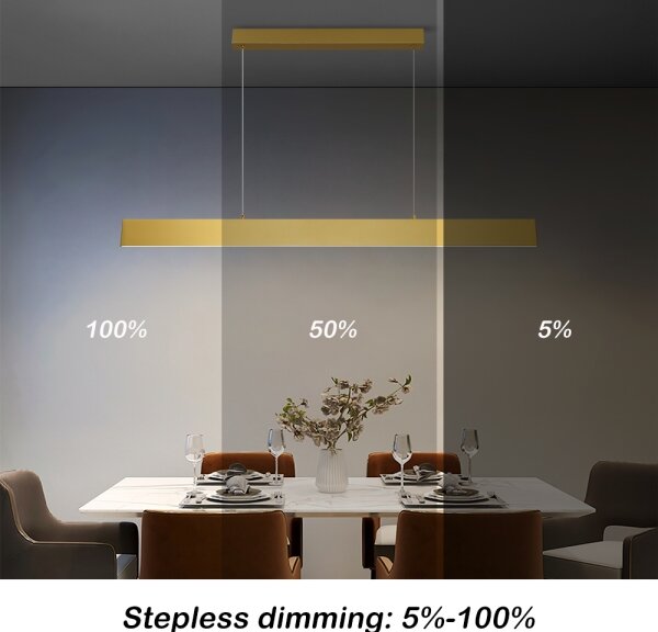 Brilagi - LED Stmiev. luster na lanku SLIMLINE LED/40W/230V 3000-6000K zlatá + DO