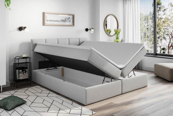 AMERICKÁ POSTEĽ, 200/220 cm, svetlosivá Livetastic - Online Only spálne, Online Only