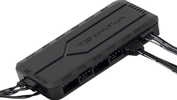 Ovládací modul ventilátora pre počítač Darkflash RC2 RGB PWM + diaľkový ovládač (čierny)