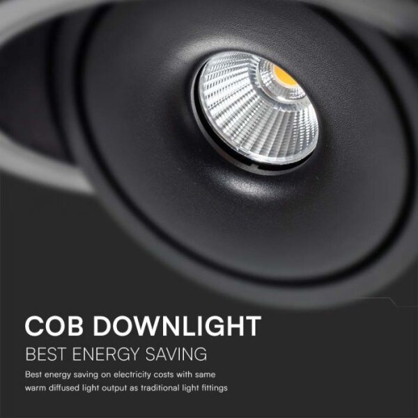 LED Podhľadové bodové svietidlo LED/20W/230V 3000/4000/6400K pr. 16,5 cm čierna