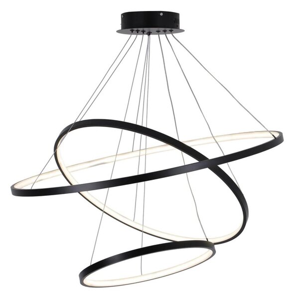 LED Luster na lanku LEA LED/60W/230V 4000K pr. 80 cm čierna