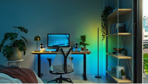 Nanoleaf N7204K02-1FL- LED RGBW stmievateľná stojacia lampa LED/22W/230V 2200-6500K Wi-Fi